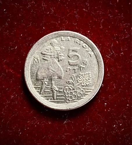 Moneda 5 Pesetas Eapaña 1996 Km 960 La Rioja (Usado)