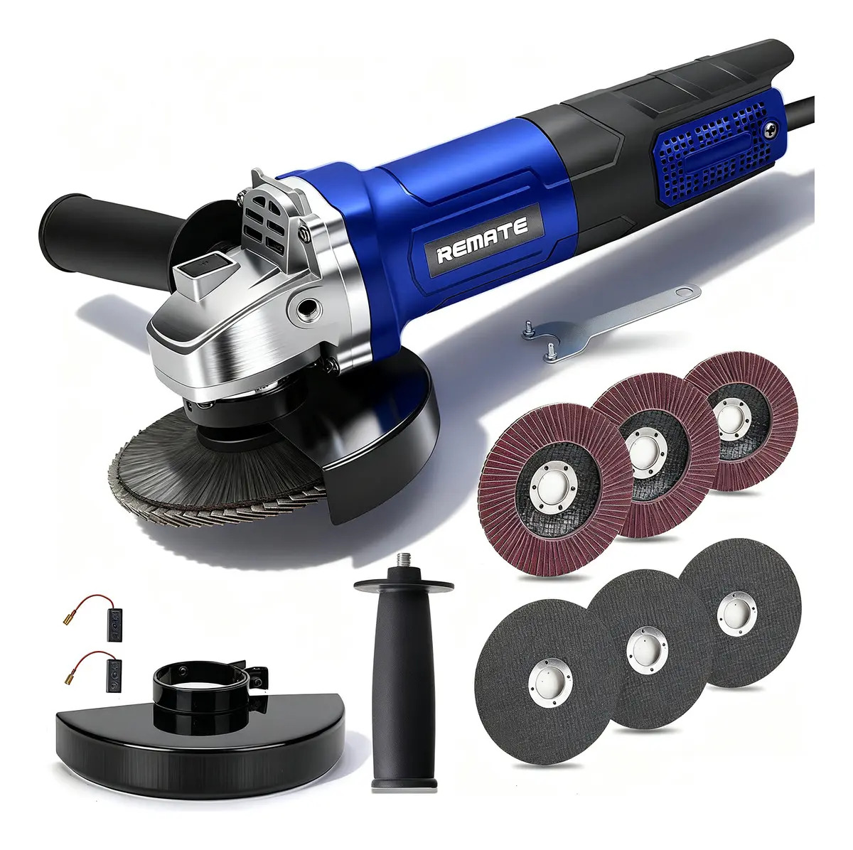 Esmeriladora Angular 4-1/2" 850W 11000 RPM, Disco Para Corte Y Desbaste De Metal, Concreto Y Acero, Interruptor Con Bloqueo, Accesorios Incluidos
