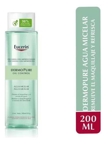 Agua Micelar | Piel Grasa | Eucerin Dermopure | 200ml