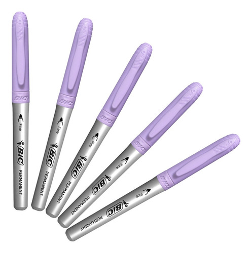 Marcador Permanente Sharpie Punta Fina Pastel Bolsa 5 Piez