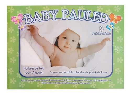 Imagen 5 de 5 de Pañal De Tela Estampados Marca Baby Pauled 100% Algodón
