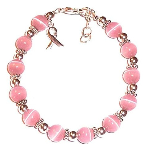Pulsera Rosa Con Abalorios Huecos Ocultos Para Sobre El De 7