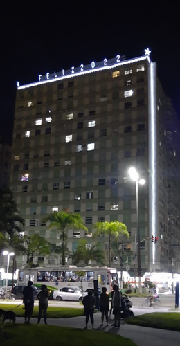 Imagem 12 de 12 de Kitnet Pé Na Areia Em Santos Canal 5 Com Wi-fi