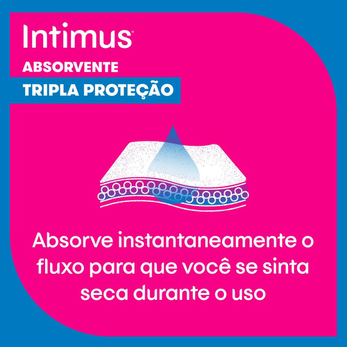 Absorvente Tripla Proteção Cobertura Seca 32 Und Intimus
