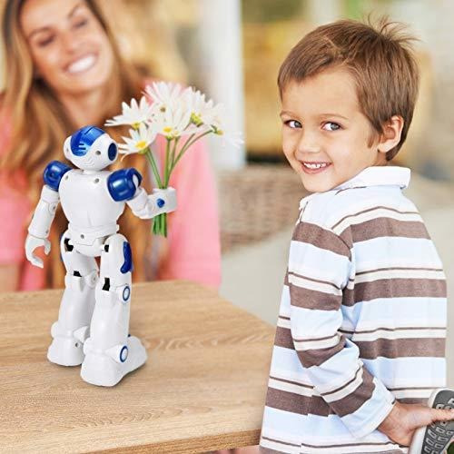 Robot Con Control Remoto Gestos Programables Blanco Y Azul