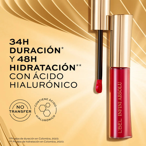 L'bel Labial Mate Líquido De Larga Duración Infini Absolu 7g