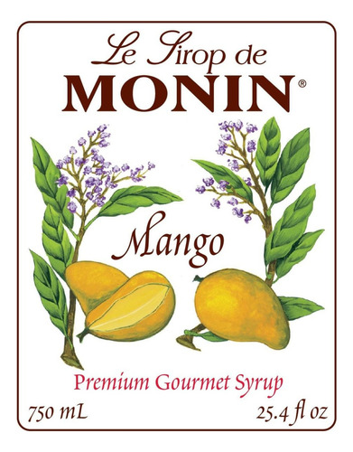 Monin-gourmet Jarabes 750 Ml (vidrio) Mango (horecas)