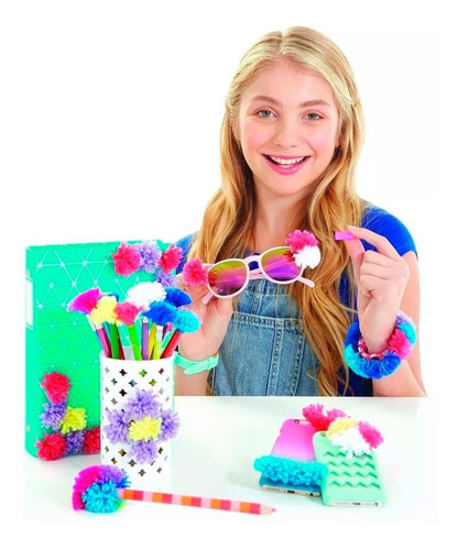 Imagen 3 de 9 de Pom Pom Wow Set Arte Starter Decoracion Pompones Diy Mm Edu