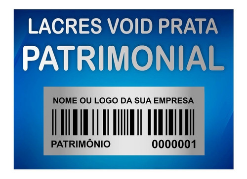 Lacre Void Prata Premium Personaliza 30x15mm 100un P/b