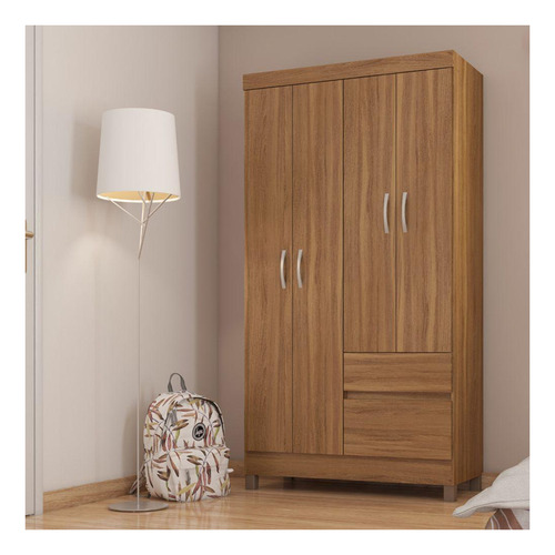 Guarda Roupa 4 Portas Com Pés Lótus Amêndola Touch 42060
