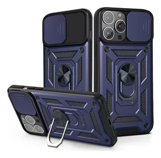 Funda Para Motorola G7 Power Holder Protector Camara Azul