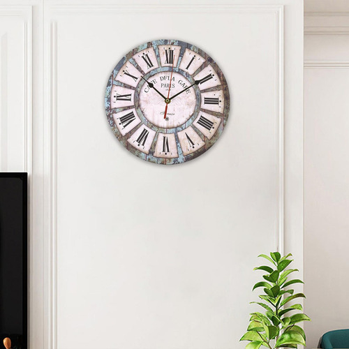Reloj De Pared De Madera De 12 Pulgadas Números Romanos