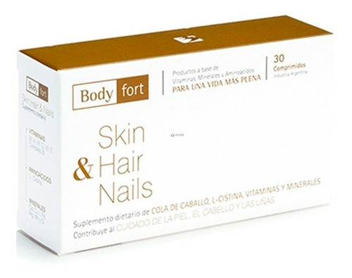 Skin Hair Nails 30 Comp Bodyfort Natufarma Vitaminas