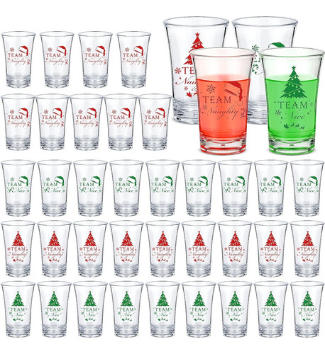 Yaomiao 36 Vasos De Chupito De Navidad De 1.2 Oz, Vasos De C