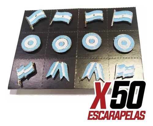 Imagen 1 de 5 de Escarapela Escarapelas Pin Pins Argentina 50 Und Envio Grtis