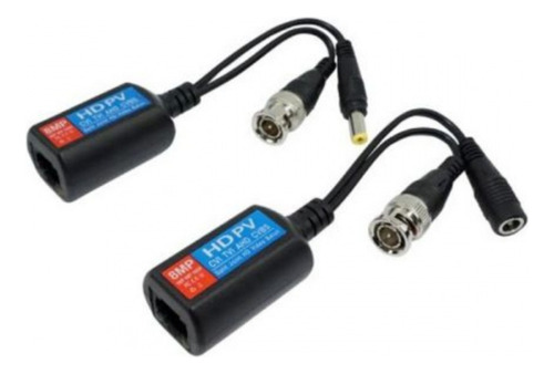 Balun Utp Mini Video +alimentacion 1080p Hasta 300m Max,200m