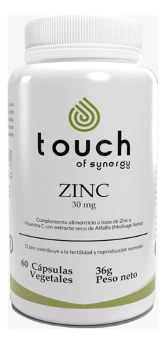 Zinc 30 Mg 60 Cap Vegetales Touch Of Synergy