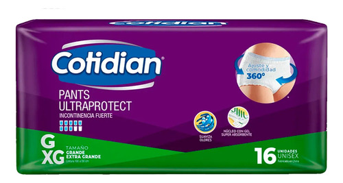 Cotidian Pants Adulto Ultraprotector G Xg 16 Unidades