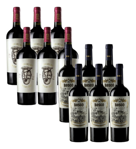 Combo Vinos Malbec Otro Loco Mas X6 + Bosco X6 - Gobar®