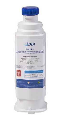 Filtro Geladeira Bbi Fs-3 Compatível Com Samsung Haf-qin/exp