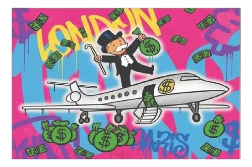 T Alec Monopoly Jet Diamante Pintura Decoración Del