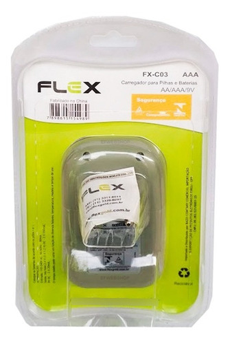 Imagem 2 de 6 de Carregador Flex Com 4 Pilhas Aaa Recarregaveis 1100 Mah C03
