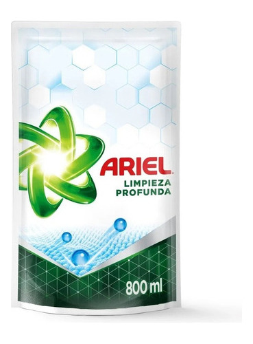 Jabon Liquido Para Ropa Ariel Limpieza Profunda X800ml X2u