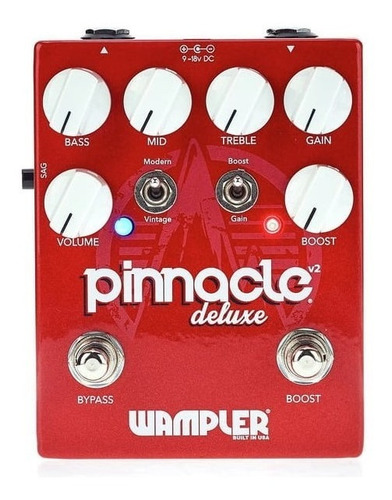 Wampler Pinnacle Deluxe V2 Pedal Analogo Distorsion Boost Eq