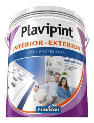 Látex Interior Exterior Mate Plavipint Antihongo 20 Lts