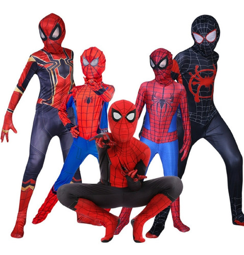 Imagem 1 de 10 de Fantasia Infantil Homem Aranha Com Mácara Spider Man