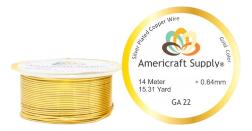 Alambre Dorado Gold Alambrismo Americraft Supply Calibre 22