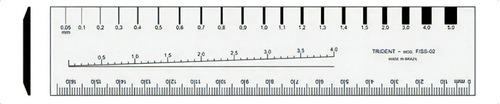 Fissurômetro Acrílico Cristal 34 X 170 Mm Fiss-02 - Trident