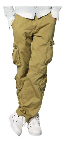 Match Pantalones Wild Tipo Cargo, Para Hombre, Caqui