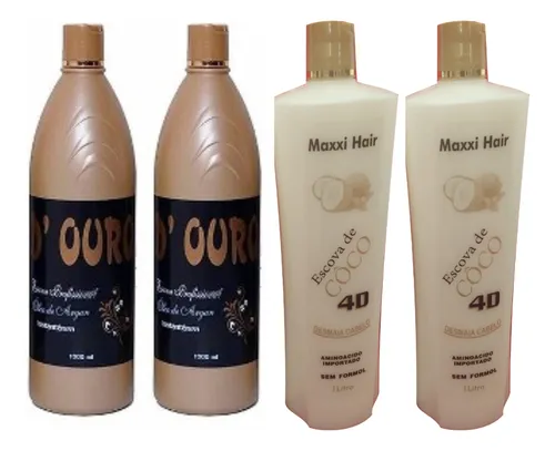 comprar Escovas Progressiva Argan D Ouro + 2  Orgânica Maxxi Hair