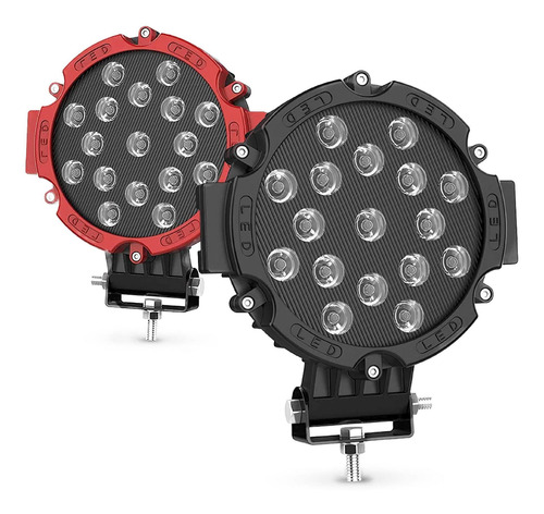 Imagen 1 de 10 de Faro Led Cree Redondo 7 Pulgadas 17 Led 51w Jeep 4x4