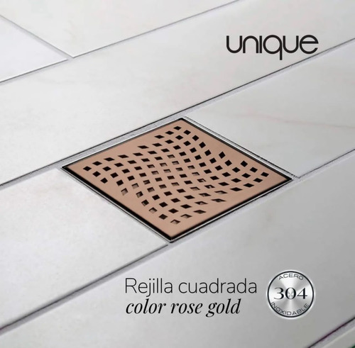 Ferre Rejilla-centro Piso 10x10 Perforado Rose Gold 
