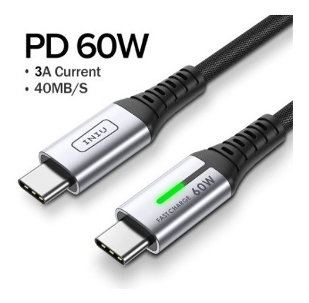 Cable Tipo C A Tipo C 2 Metros + Adaptador C A Usb