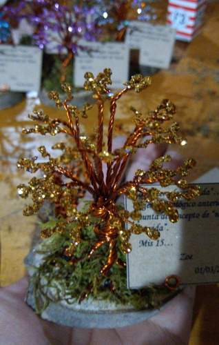 50 Arbolitos De 9cm + Arbol Central De 20cm