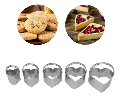 - Juego De 5 Cortadores De Galletas Con Mango