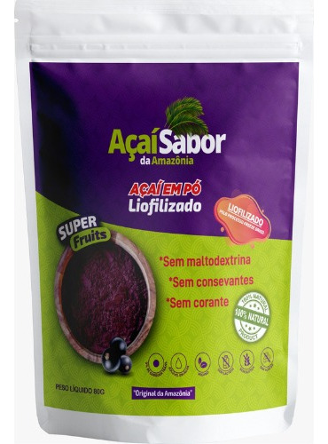 Açaí Em Pó Liofilizado 100% Natural