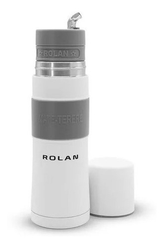 Mate Listo Autocebante Acero Inox. 750ml Rolan Elegante Color Blanco