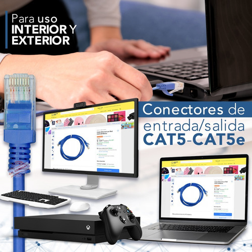 Imagen 4 de 6 de Cable Ethernet Lan Red 15 Metros