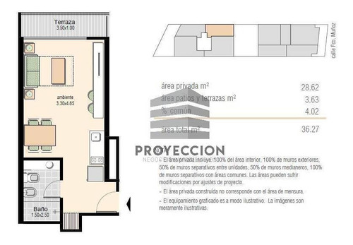Imagen 5 de 6 de Monoambiente En Pocitos