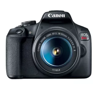 Canon EOS Rebel Kit T7 + lente 18-55mm IS II DSLR cor preto