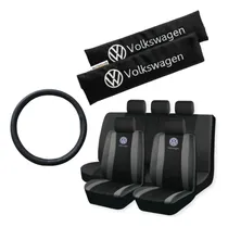 Comprar Funda Tela Ecocuero Y Cubre Cinto Volkswagen + Cubre Volante