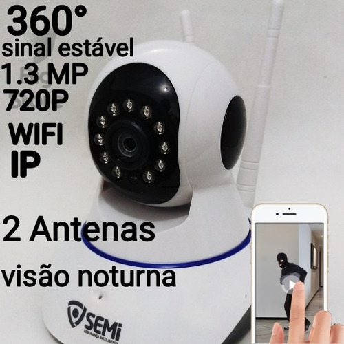 Câmera De Segurança Barato Wi-fi Ip 2 Antenas Áudio Noturno