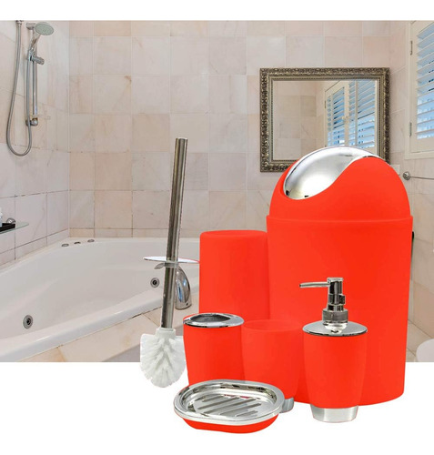 Juego De Accesorios De Baño De 6 Piezas, Incluye Soporte Par