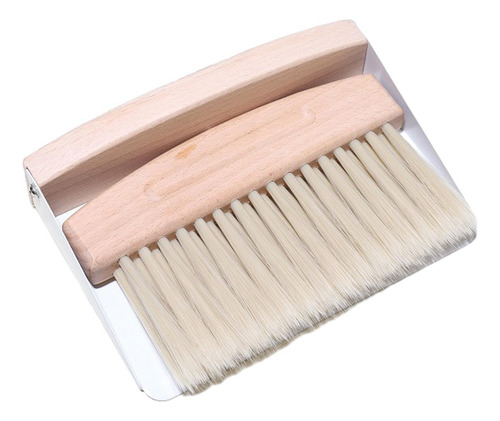 C-f Mini Recogedor Con Mango De Madera, Cepillo Cerdas De