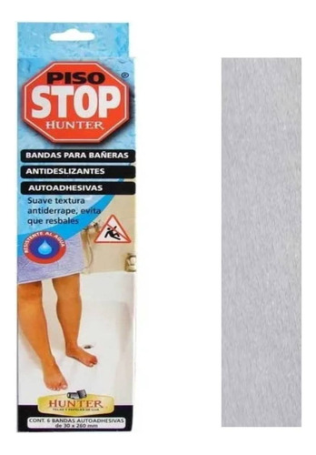 Piso Stop Hunter Bandas Autoadhesiva Antideslizante P/bañera Color Blanco