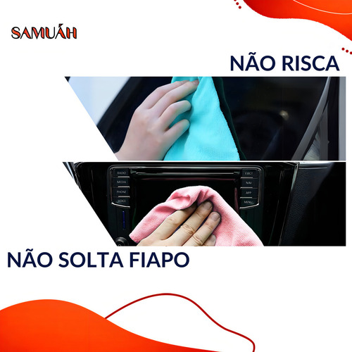 Kit 10 Flanela Microfibra Limpa Vidro Pia Pano Multiuso Tipo Cor Sortidos